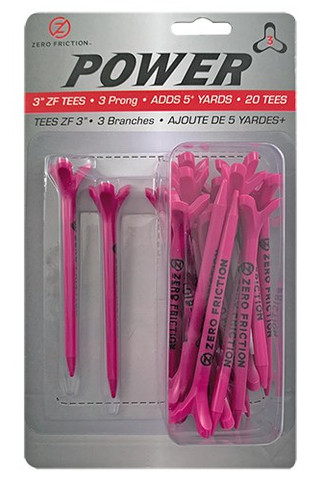 ZERO FRICTION GTPP33 - Power 3 3" Tee 20 Pack