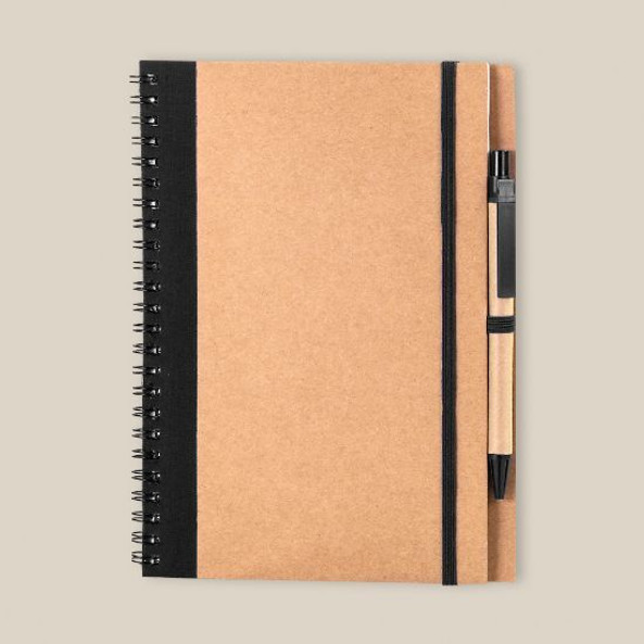 Goya 30108 - A5 Cardboard Notebook with Pen & Elastic RECIKLA