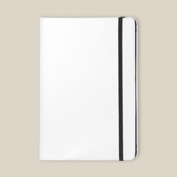 Goya 37088 - Notitieboek met Wit PU en Kleurrijke Elastiek COLORE