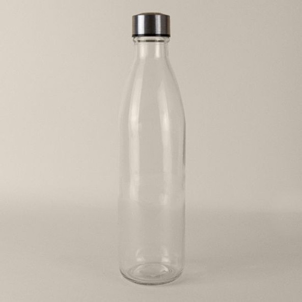 Goya 39522 - Glasflaske med Rustfrit Stål Låg 1L H2O