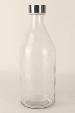 Goya 39523 - Glass Bottle with Stainless Steel Cap, 1L MINERAL