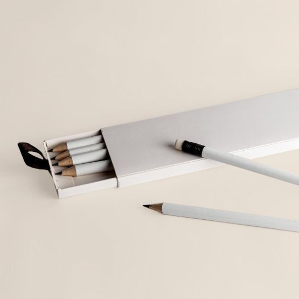 Goya 50033 - 6 White Pencils Set in Box WRITER