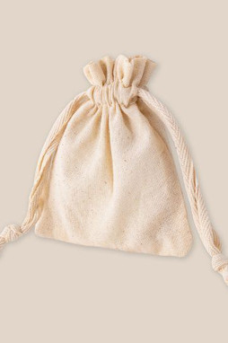 Goya 50630 - Geschenkbeutel 9x10,5 cm, Baumwolle 140 gr/m2, mit Schnurverschluss PULL