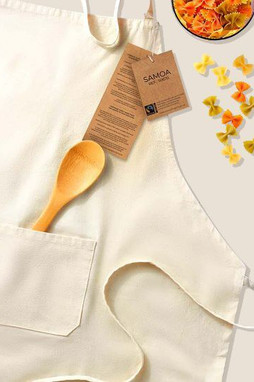 Goya 50670 - Fairtrade-puuvillainen esiliina, säädettävä kiinnitys, 180 gr/m2 SAMOA