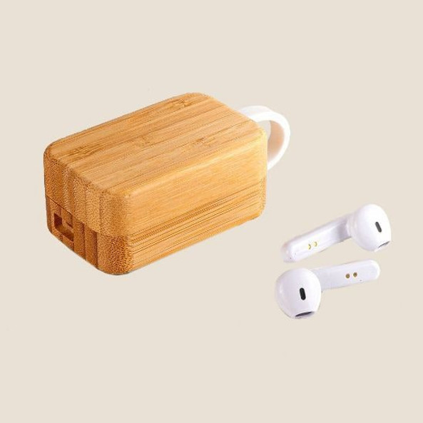 Goya 50690 - Bluetooth 5.0 Earphones with Bamboo Box PLAY