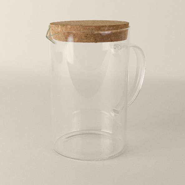Goya 52026 - Borosilicate 1L Jar with Cork Lid ESSENCE