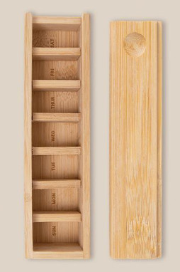 Goya 52041 - Bamboo Pill Box with 7 Compartments VIRON