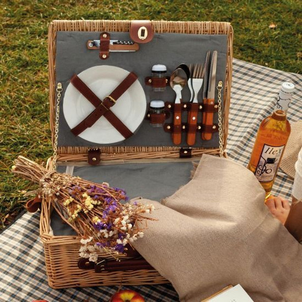 Goya 52042 - Wicker Picnic Basket Set for 2 DURIAN