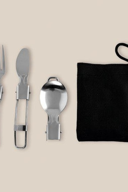 Goya 52056 - Stainless Steel Cutlery Set with RPET Bag CLIMB
