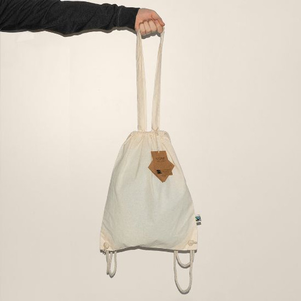 Goya 52071 - Zaino 2 in 1 con Corde e Manici in Cotone Fairtrade STONE