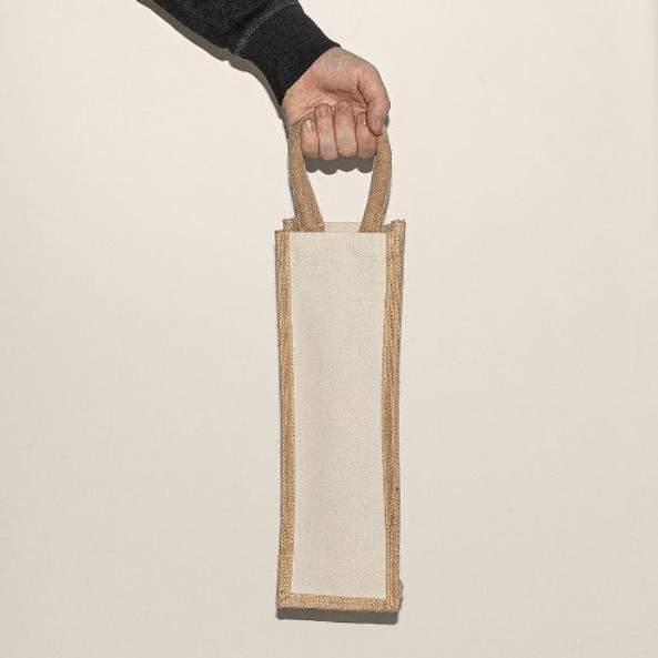Goya 52513 - Jute and Cotton Elongated Bottle Bag KUMA