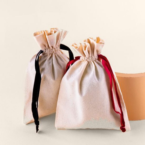 Goya 52516 - Sacchetti in cotone 140 gr/m² con nastri velluto SMALL