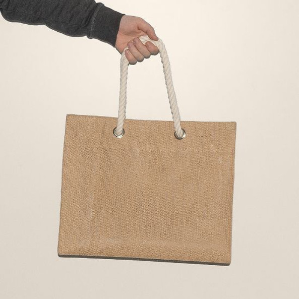 Goya 53000 - Laminated Jute Bag with Long Handles TOTEM