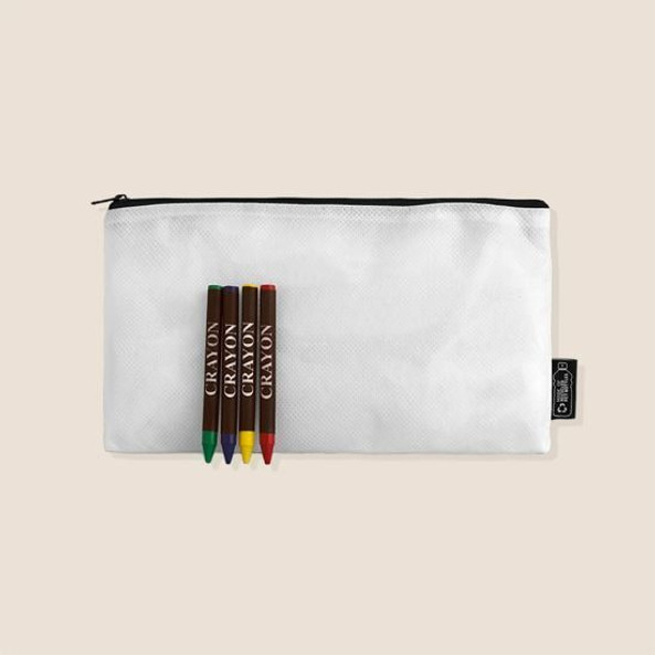 Goya 53039 - RPET Etui mit 4 Wachsmalstiften, 80 gr/m² MATERNELLE