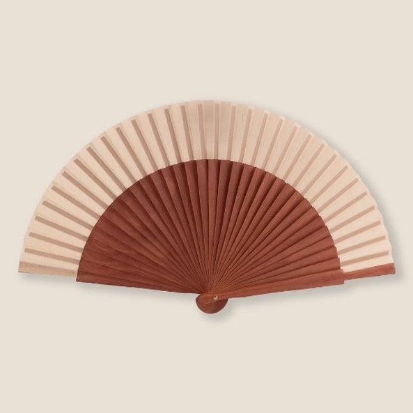 Goya 53019 - Natural Dark Wood Fan with Satin Bag HARUSI
