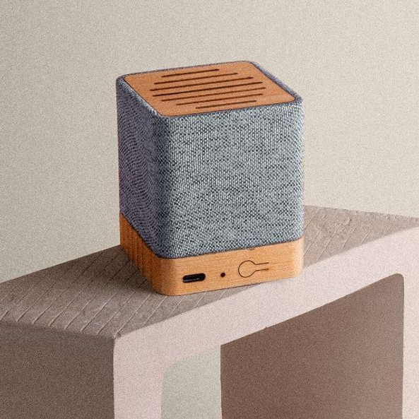 Goya 53582 - Haut-parleur Bluetooth 5.0 sans fil, Bambou IVY