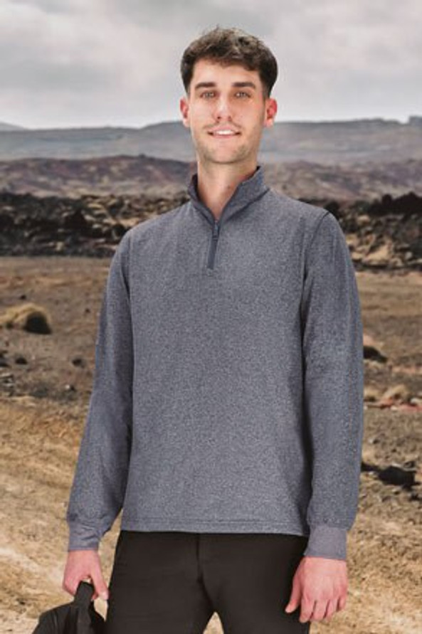 Valento POVAEUR - L/S Half-Zip Polo EUROPA