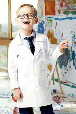 Valento BTVACHA - Kids Lab Coat CHALK