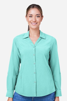 Core365 CE510LW - Ladies Ultra UVP® Long-Sleeve Marina Shirt