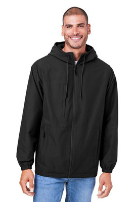 Harriton M73 - Unisex Flex Twill Hooded Jacket