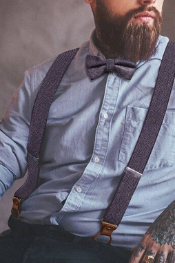 KARLOWSKY KYAG4 - Stylish urban suspenders with herringbone pattern