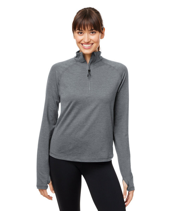 Glyder PDP8023 - Ladies Marbled Jersey Fairway Quarter-Zip