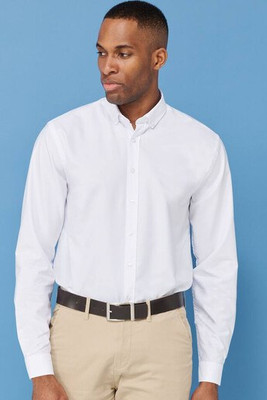 HENBURY HY512C - MODERN OXFORD LONG SLEEVED SHIRT - CLASSIC FIT