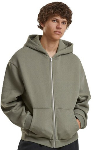 BUILD YOUR BRAND BY285 - FLUFFY ZIP HOODY