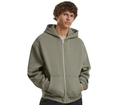 BUILD YOUR BRAND BY285 - FLUFFY ZIP HOODY