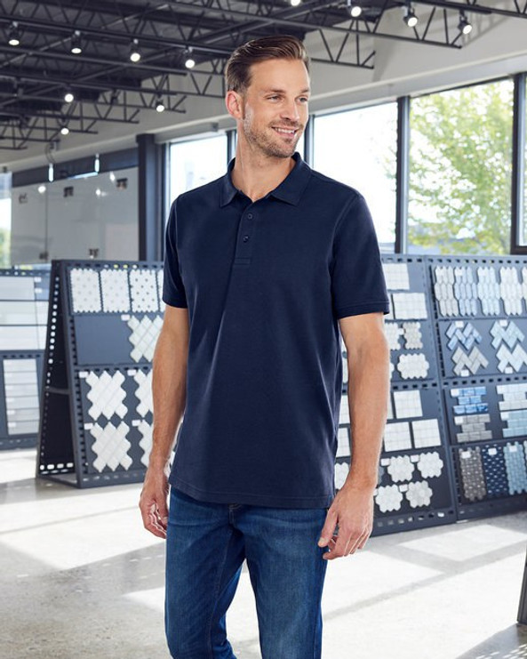 Harriton M205 - Men's Valiant Cotton Snag Protect Polo