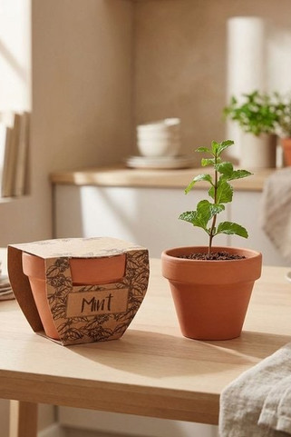 MINT POT Pot avec graines de menthe - GiftRetail MO2218