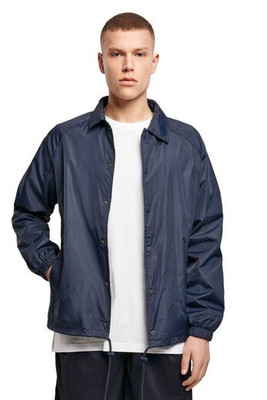 BUILD YOUR BRAND BY128 - Versatile Nylon Coach Jacket with Elastic Features