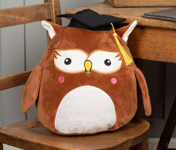 MUMBLES MM806 - Plush Wise Owl with Graduation Hat