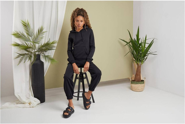 BUILD YOUR BRAND BY265 - LADIES HIGH WAIST BALLON SWEAT PANTS