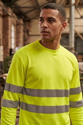 VELILLA V35614 - BOMULL/POLYESTER LS T-SHIRT MED HÖG SYNBARHET