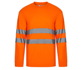 VELILLA V35614 - BOMULD/POLYESTER LS T-SHIRT MED HØJ SYNLIGHED