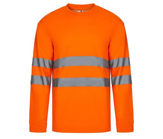 VELILLA V35614 - COTON/POLYESTER LS HIGH VISIBILITY T-SHIRT