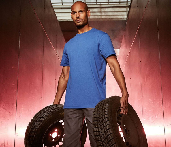 EXCD BY PROMODORO EX3077 - Men's Durable Quick-Dry Cotton Blend T-Shirt