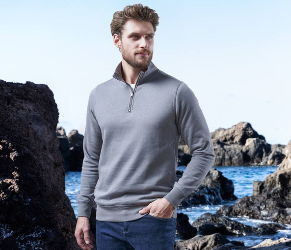 PROMODORO PM5052 - Comfort Fit 1/4 Zip Cotton Blend Sweater