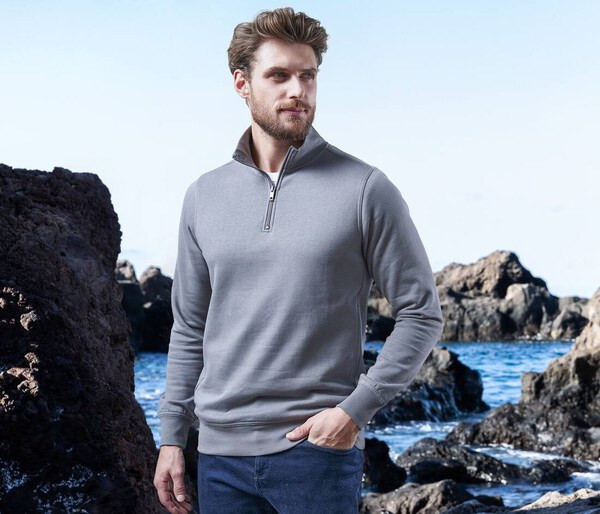PROMODORO PM5052 - Comfort Fit 1/4 Zip Cotton Blend Sweater