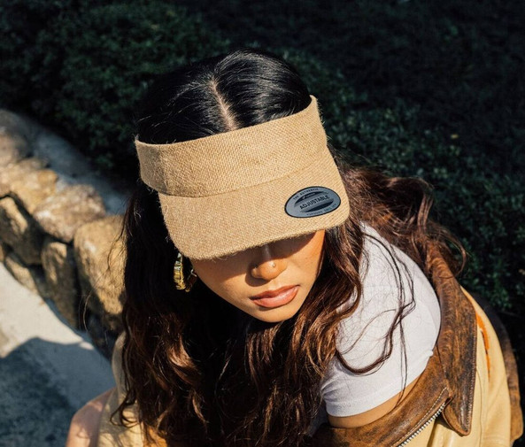 FLEXFIT 8888BV - Eco-Friendly Jute Sun Visor with Adjustable Strap