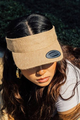 FLEXFIT 8888BV - Eco-Friendly Jute Sun Visor with Adjustable Strap