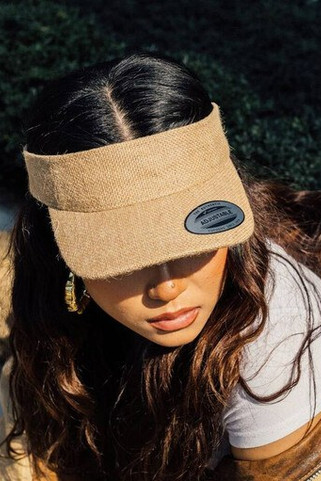 FLEXFIT 8888BV - Eco-Friendly Jute Sun Visor with Adjustable Strap