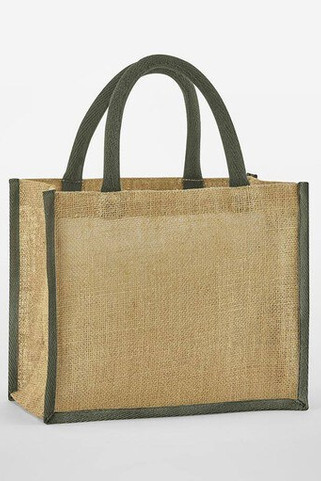 WESTFORD MILL WM473 - NATURAL STARCHED JUTE MIDI TOTE