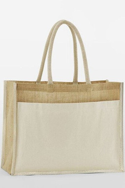 WESTFORD MILL WM480 - SACOLA DE JUTA AMIDO NATURAL COM BOLSO