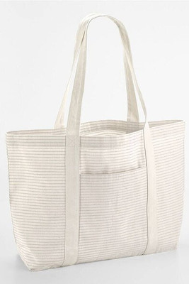 WESTFORD MILL WM255 - STRIPED ORGANIC COTTON SHOPPER