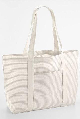 WESTFORD MILL WM255 - STRIPED ORGANIC COTTON SHOPPER