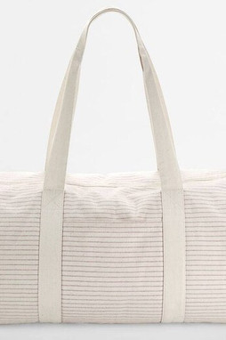 WESTFORD MILL WM258 - Bolsa de Algodão Orgânico Listrada em Form