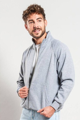VESTI IT470 - Bequeme Raglan Sweatjacke mit Kängurutasche