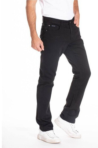 RICA LEWIS RL705 - Jean Coupe Droite en Denim Noir Classique